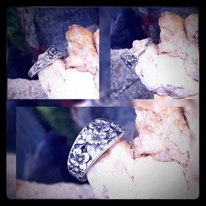 Sterling silver vintage spoon ring